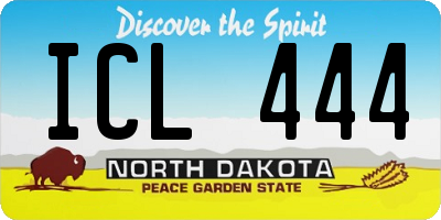 ND license plate ICL444