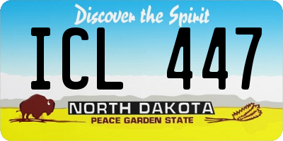 ND license plate ICL447