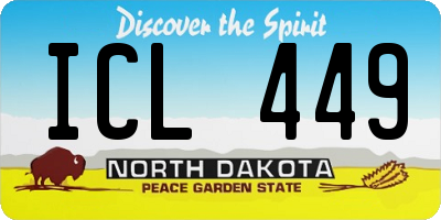 ND license plate ICL449