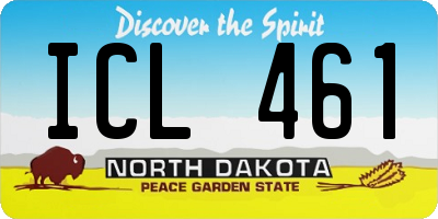 ND license plate ICL461