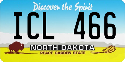ND license plate ICL466