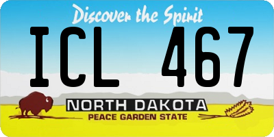 ND license plate ICL467