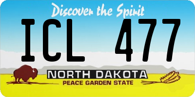 ND license plate ICL477