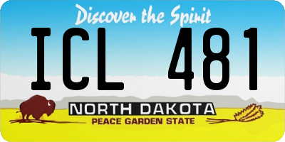 ND license plate ICL481