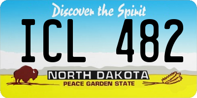 ND license plate ICL482