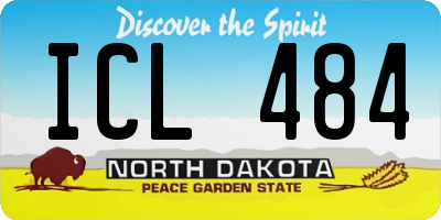 ND license plate ICL484