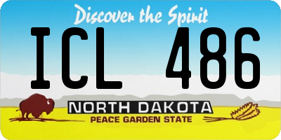 ND license plate ICL486