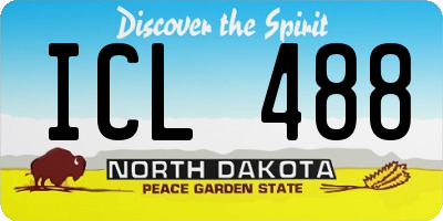 ND license plate ICL488