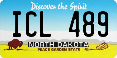 ND license plate ICL489