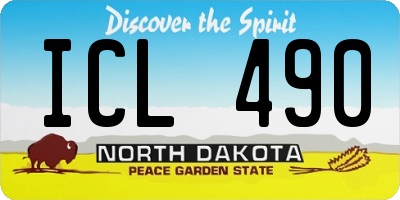 ND license plate ICL490