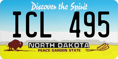ND license plate ICL495