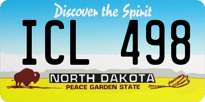 ND license plate ICL498