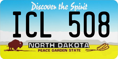 ND license plate ICL508