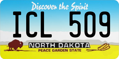 ND license plate ICL509