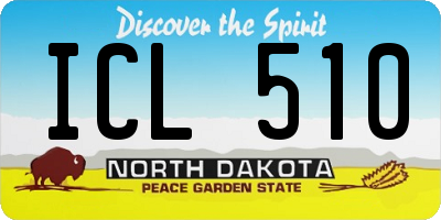ND license plate ICL510
