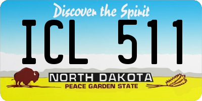 ND license plate ICL511