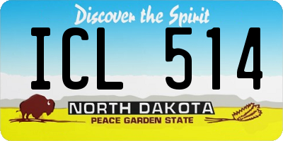 ND license plate ICL514