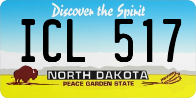 ND license plate ICL517