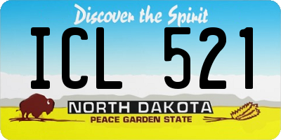 ND license plate ICL521