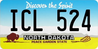 ND license plate ICL524
