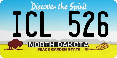 ND license plate ICL526