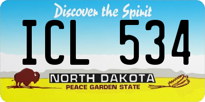 ND license plate ICL534