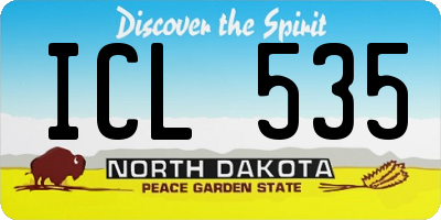 ND license plate ICL535