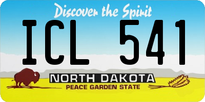 ND license plate ICL541