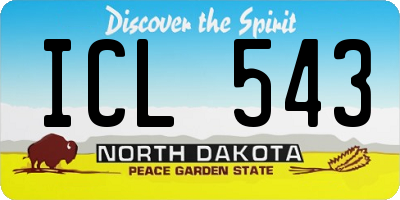 ND license plate ICL543