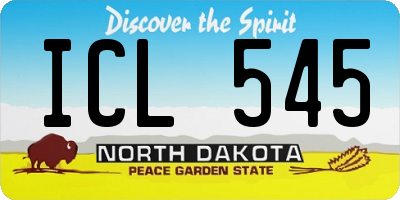 ND license plate ICL545