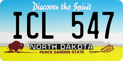 ND license plate ICL547