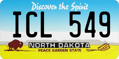 ND license plate ICL549