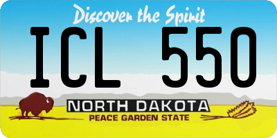 ND license plate ICL550