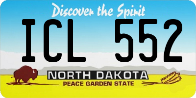 ND license plate ICL552
