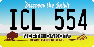 ND license plate ICL554