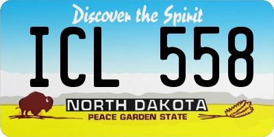 ND license plate ICL558