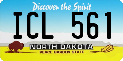 ND license plate ICL561