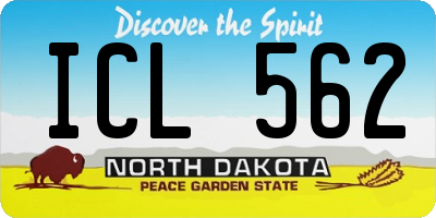 ND license plate ICL562