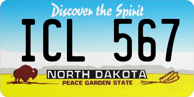 ND license plate ICL567