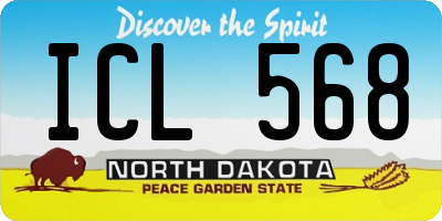 ND license plate ICL568