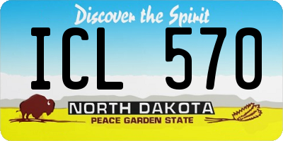 ND license plate ICL570