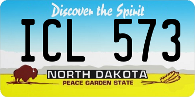 ND license plate ICL573