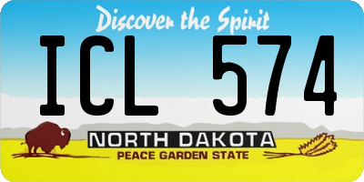 ND license plate ICL574
