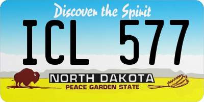 ND license plate ICL577