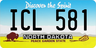 ND license plate ICL581