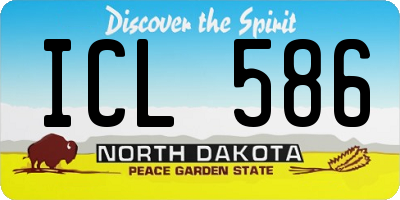 ND license plate ICL586