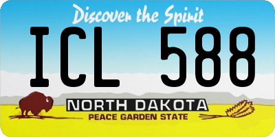 ND license plate ICL588