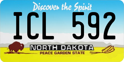 ND license plate ICL592