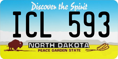 ND license plate ICL593