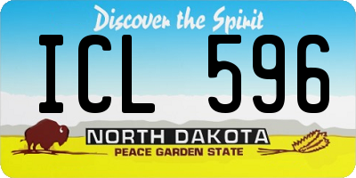 ND license plate ICL596